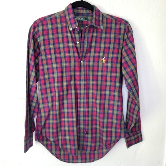 Polo by Ralph Lauren Other - Polo Ralph Lauren Button Down Youth Sz 16 Red Green Blue Plaid